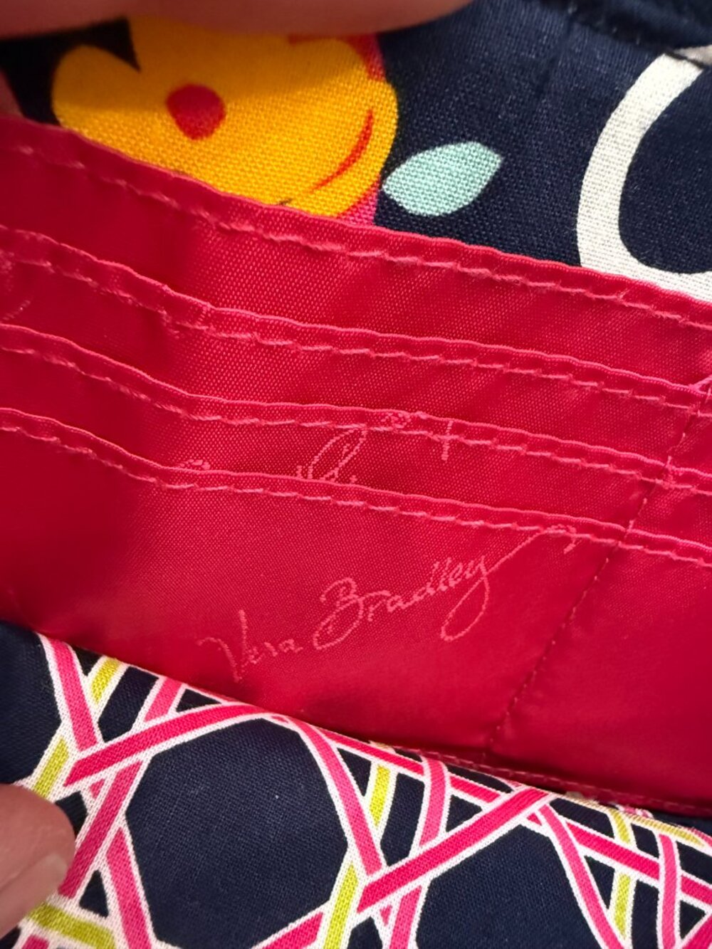 Vera Bradley Zip Around Accordion Wallet, Retired "Ribbons" Pattern, NWOT - Picture 6 of 16